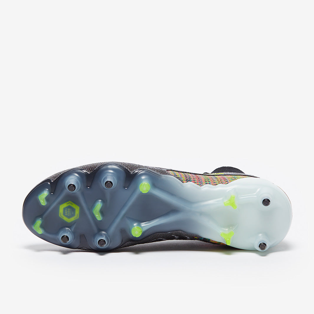 Nike Phantom GX Elite DF Link SG-Pro Anti-Clog Football Boots Black/Volt/White/Blue Glow