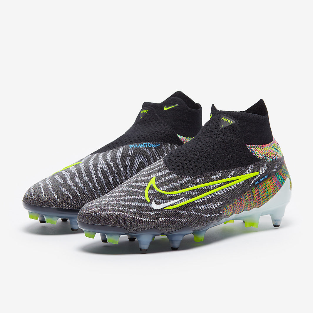 Nike Phantom GX Elite DF Link SG-Pro Anti-Clog Football Boots Black/Volt/White/Blue Glow