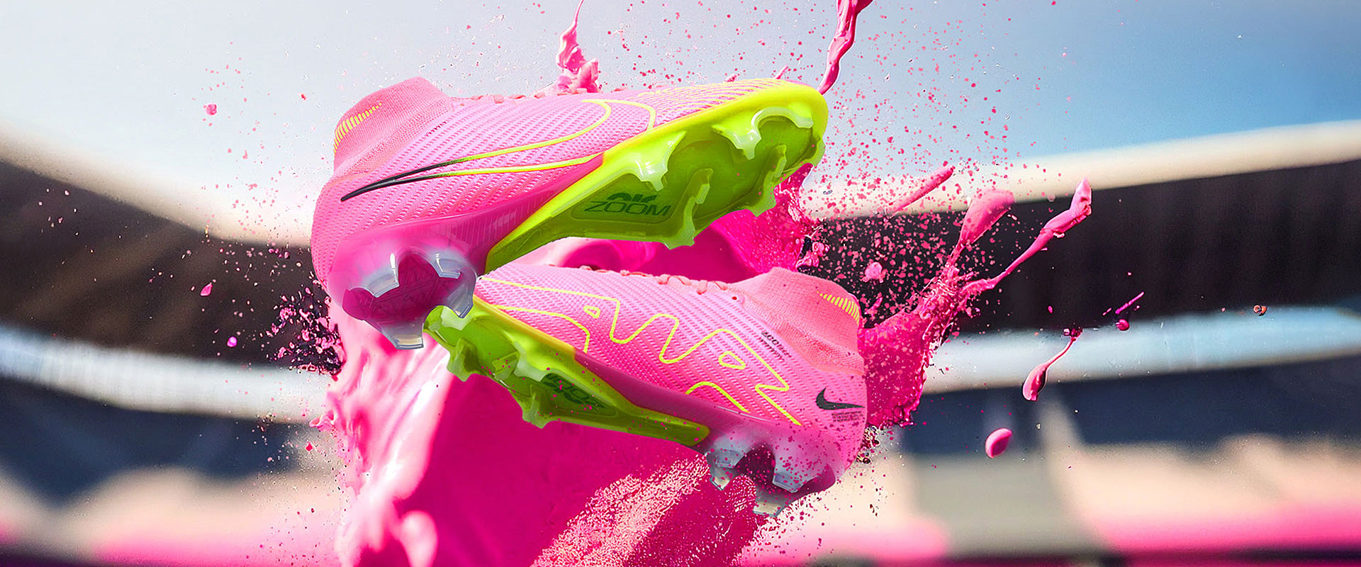 Nike Air Zoom Mercurial Superfly IX Elite FG Football Boots Pink Blast/Volt/Gridiron