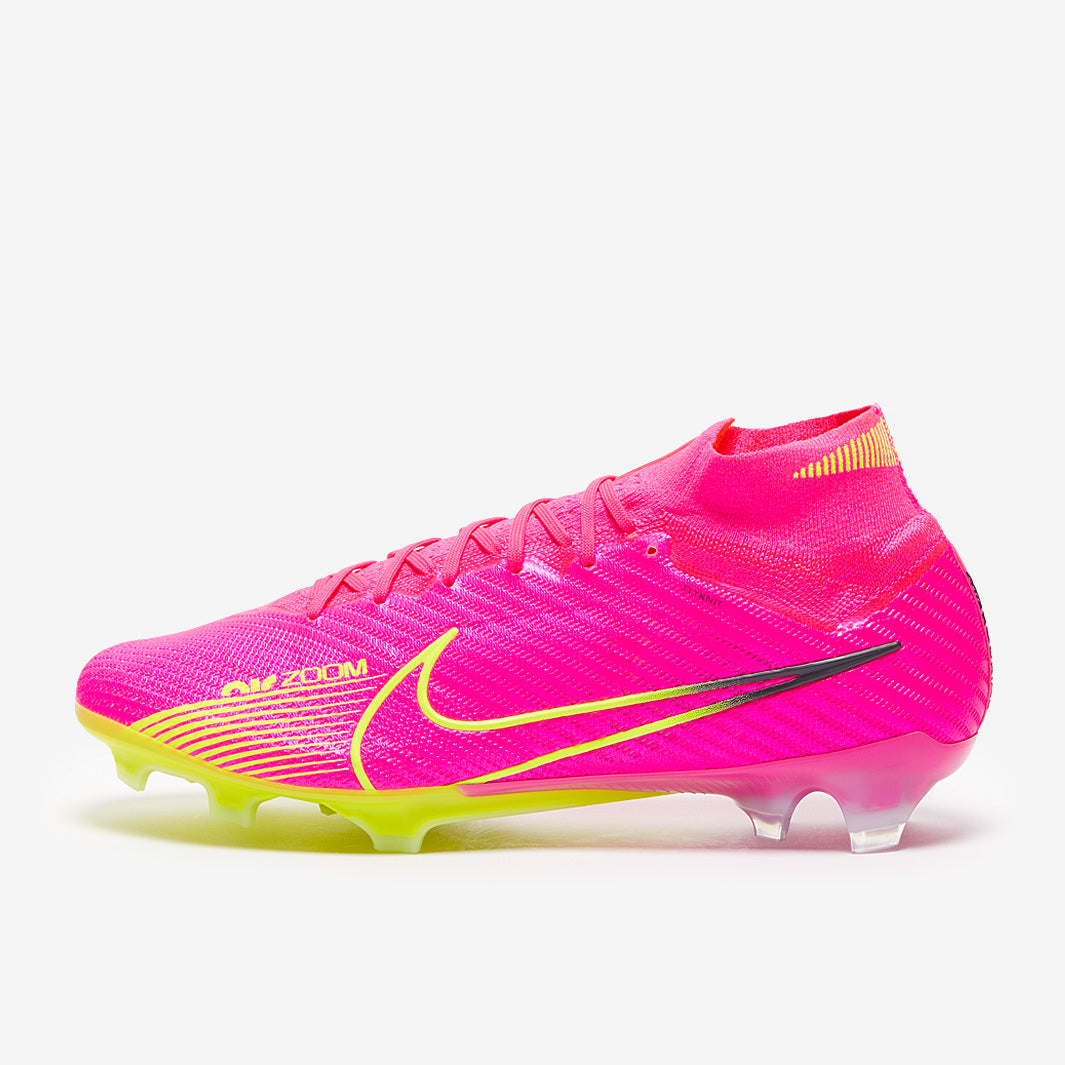 Nike Air Zoom Mercurial Superfly IX Elite FG Football Boots Pink Blast/Volt/Gridiron