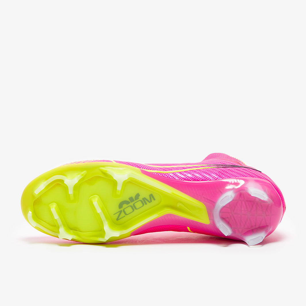Nike Air Zoom Mercurial Superfly IX Elite FG Football Boots Pink Blast/Volt/Gridiron