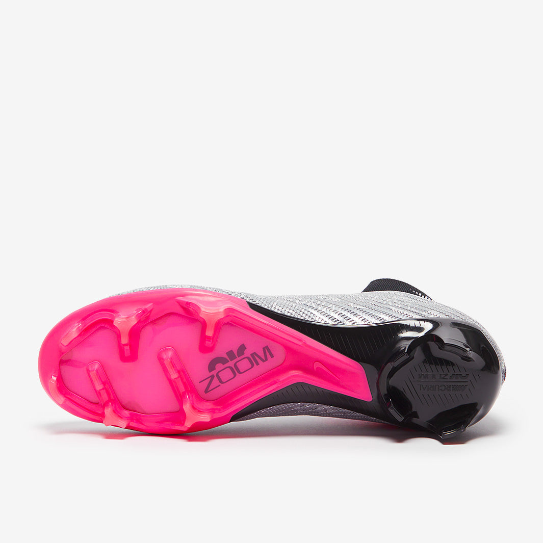 Nike Air Zoom Mercurial Superfly IX Elite XXV FG Football Boots Metallic Silver/Hyper Pink/Black