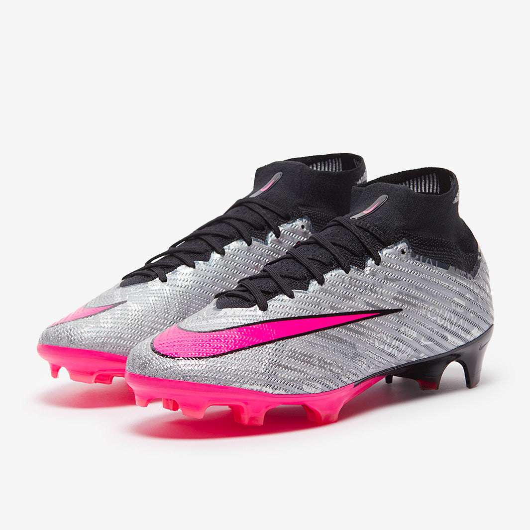 Nike Air Zoom Mercurial Superfly IX Elite XXV FG Football Boots Metallic Silver/Hyper Pink/Black