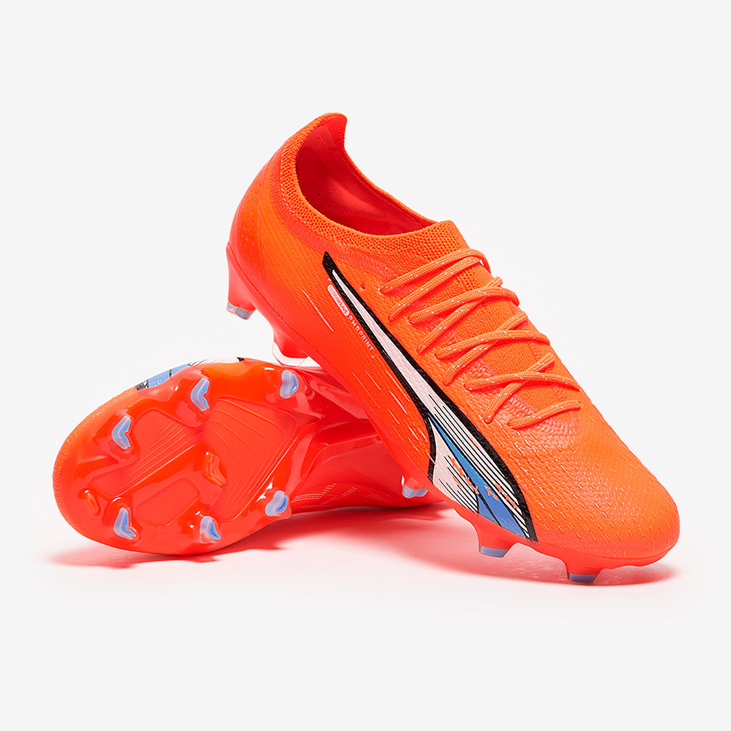 Puma Ultra Ultimate FG/AG Football Boots Puma Ultra Orange/Puma White/Blue Glimmer