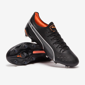 Puma King Ultimate FG/AG Football Boots Puma Black/Silver/Puma Ultra Orange