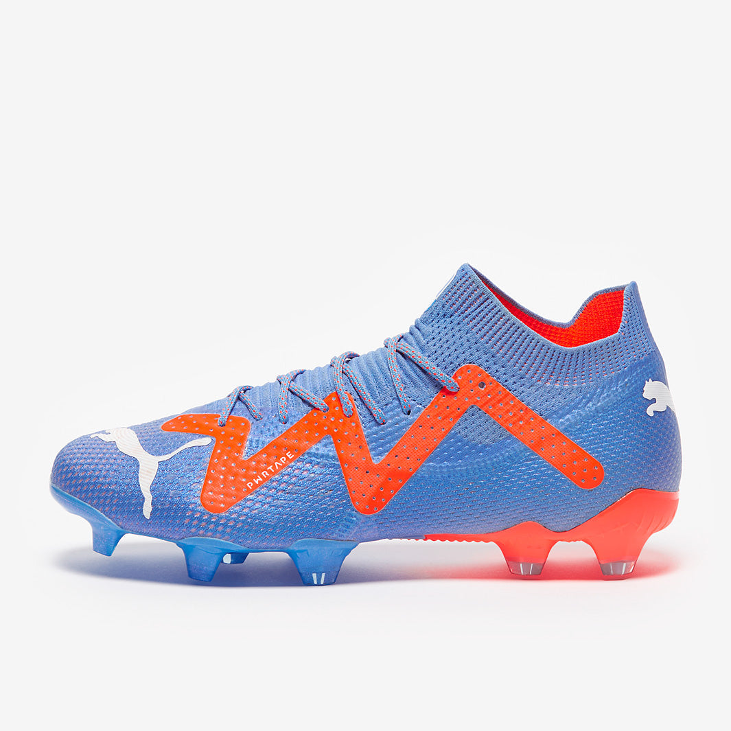 Puma Women's Future Ultimate FG/AG Football Boots Blue Glimmer/Puma White/Puma Ultra Orange