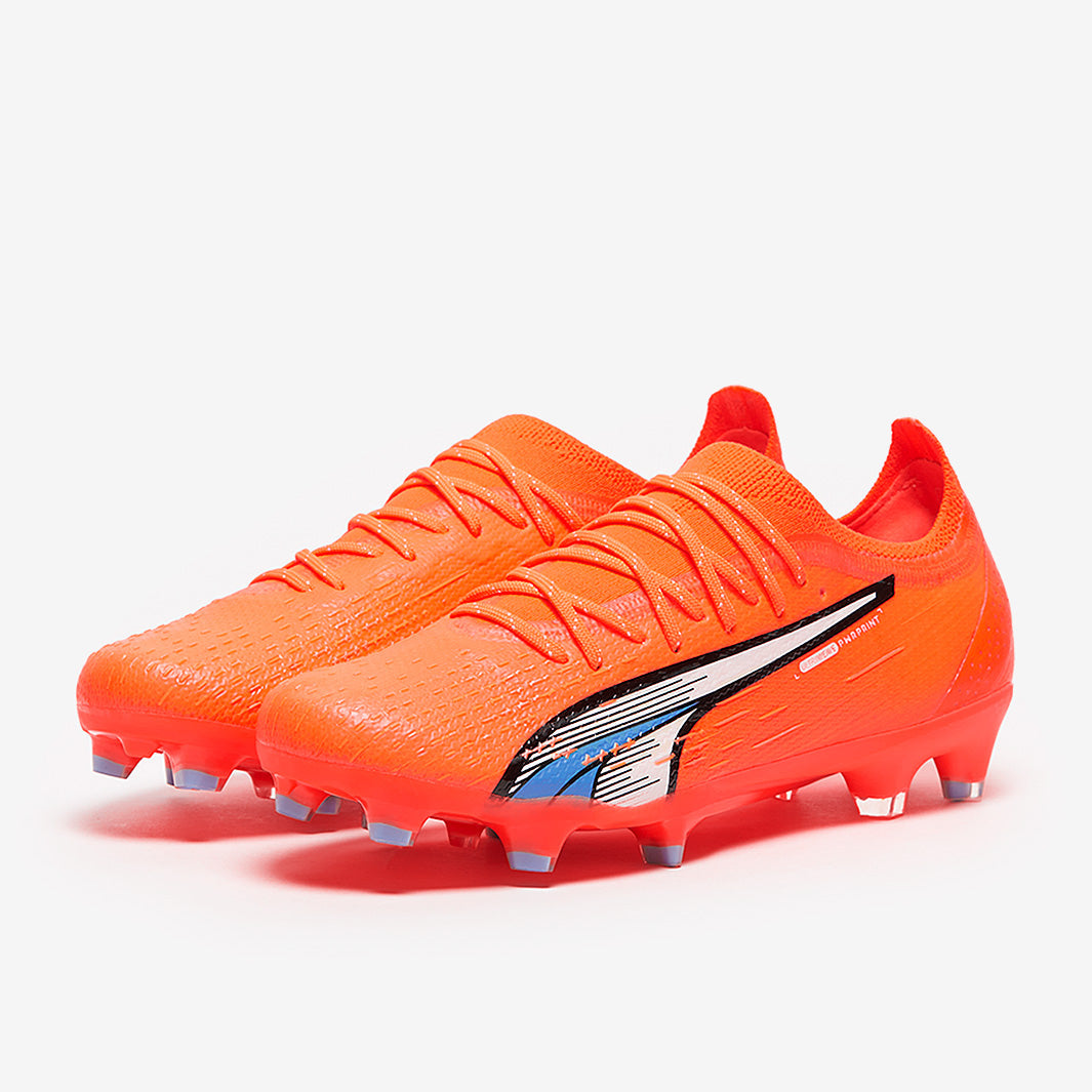Puma Women's Ultra Ultimate FG/AG Football Boots Puma Ultra Orange/Puma White/Blue Glimmer