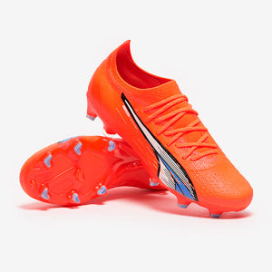 Puma Women's Ultra Ultimate FG/AG Football Boots Puma Ultra Orange/Puma White/Blue Glimmer