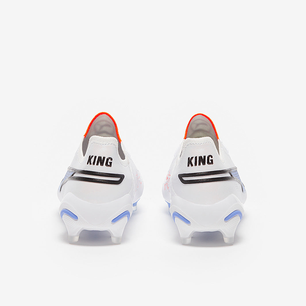 Puma Women's King Ultimate FG/AG Football Boots Puma White/Puma Black/Blue Glimmer/Puma Ultra Orange