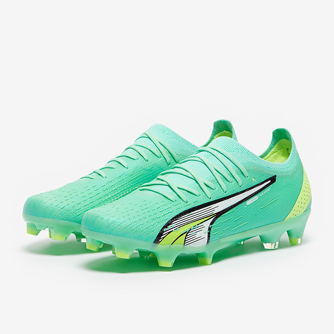 Puma Women's Ultra Ultimate FG/AG Football Boots Electric Peppermint/Puma White/Fast Yellow