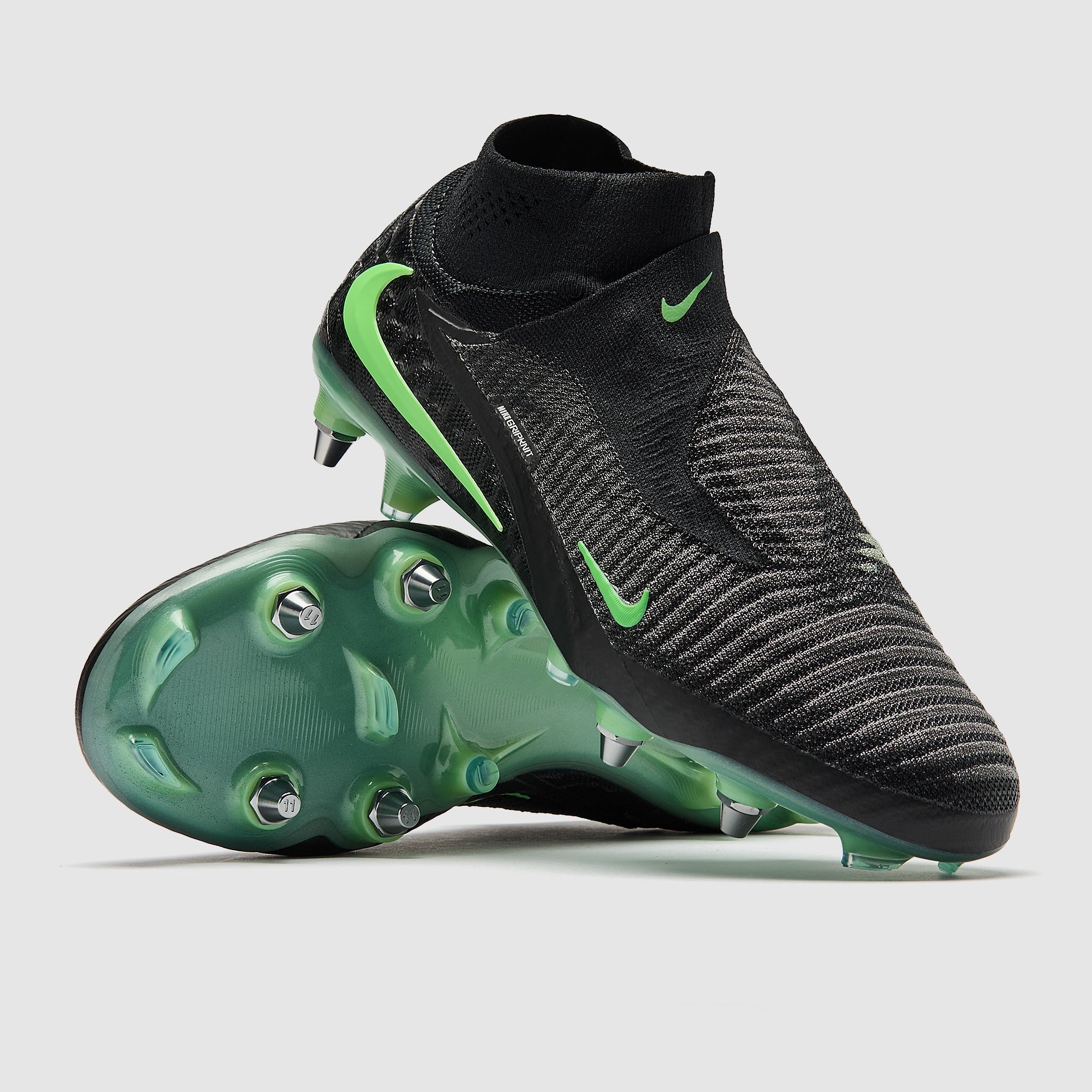Nike Phantom 6 Elite High SG-Pro Player Edition Football Boots Black/Illusion Green