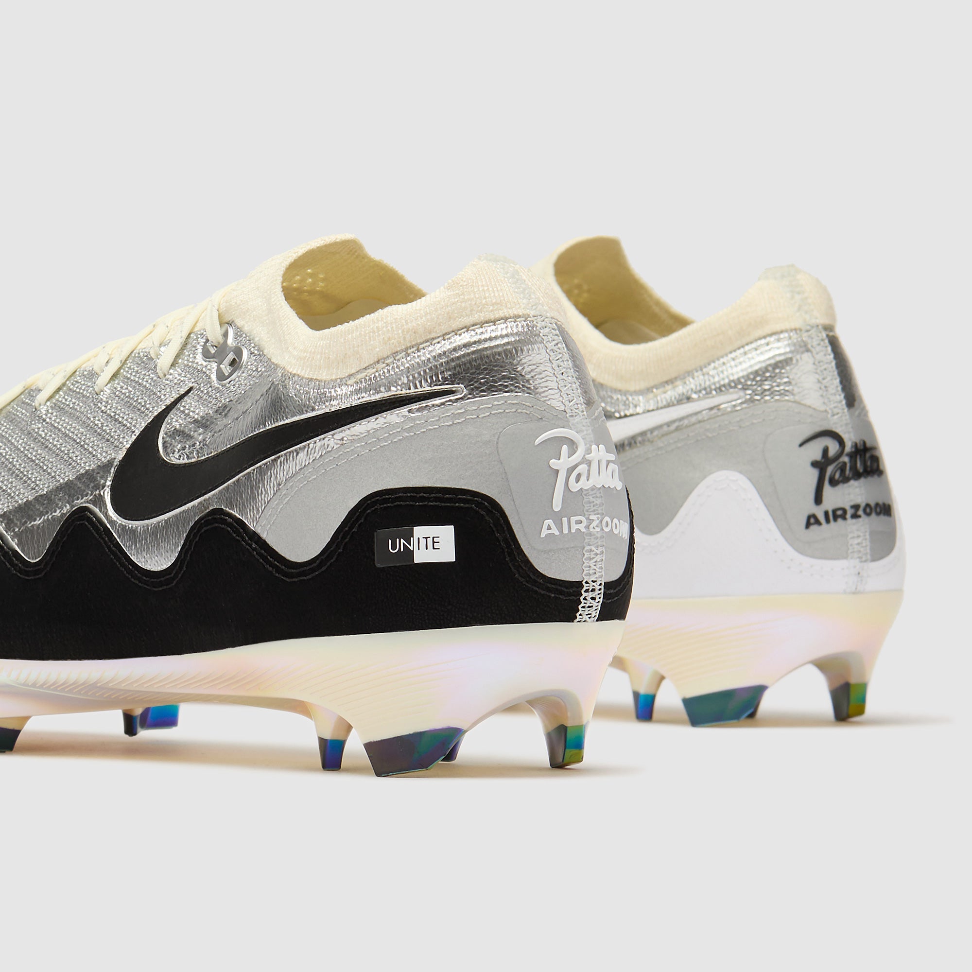 Nike Air Zoom Mercurial Vapor XVI Elite x Patta SE FG Football Boots Chrome/Black/White
