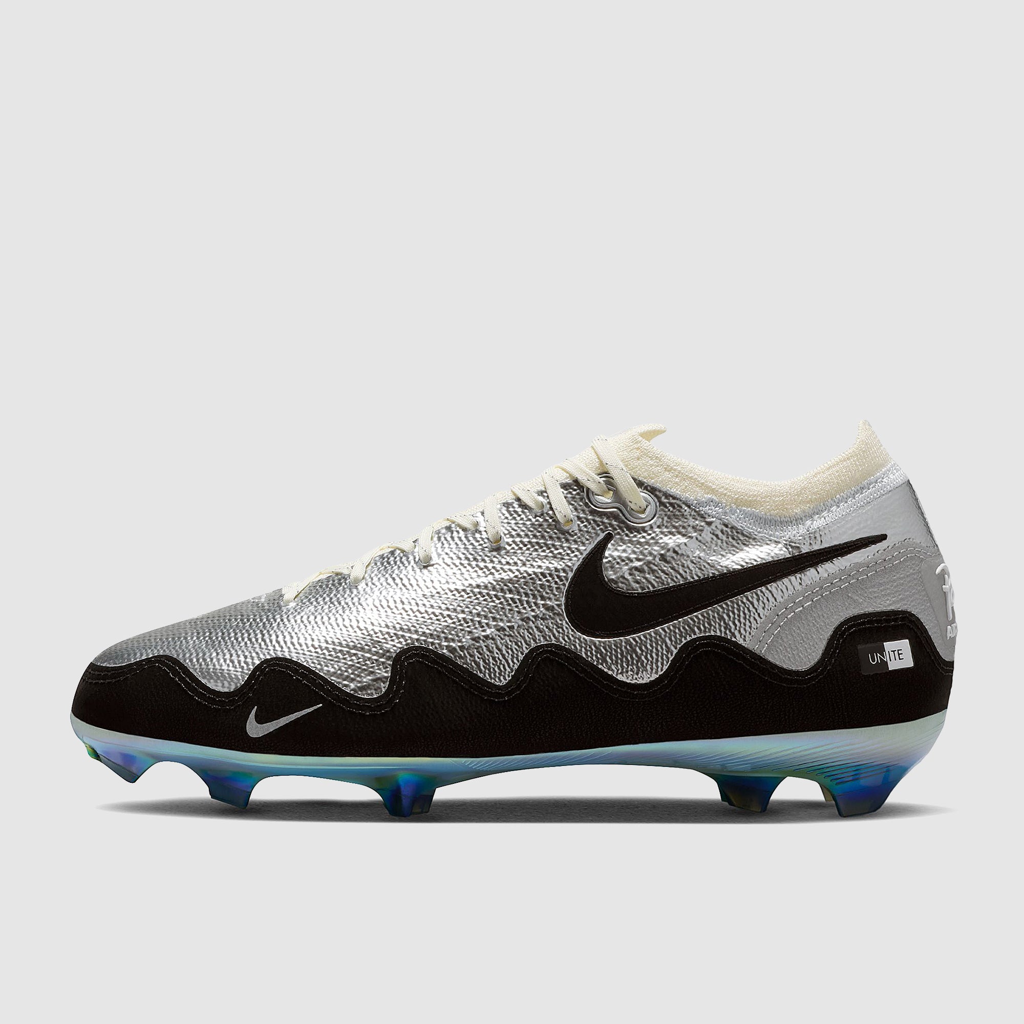 Nike Kids Air Zoom Mercurial Vapor XVI Elite x Patta SE FG Football Boots Chrome/Black/White