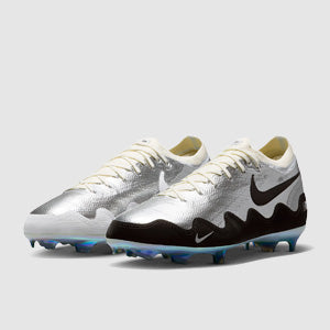 Nike Kids Air Zoom Mercurial Vapor XVI Elite x Patta SE FG Football Boots Chrome/Black/White