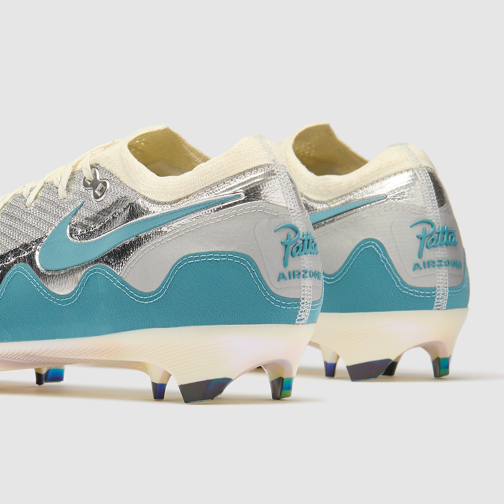 Nike Air Zoom Mercurial Vapor XVI Elite x Patta SE FG Football Boots Chrome/Noise Aqua/White