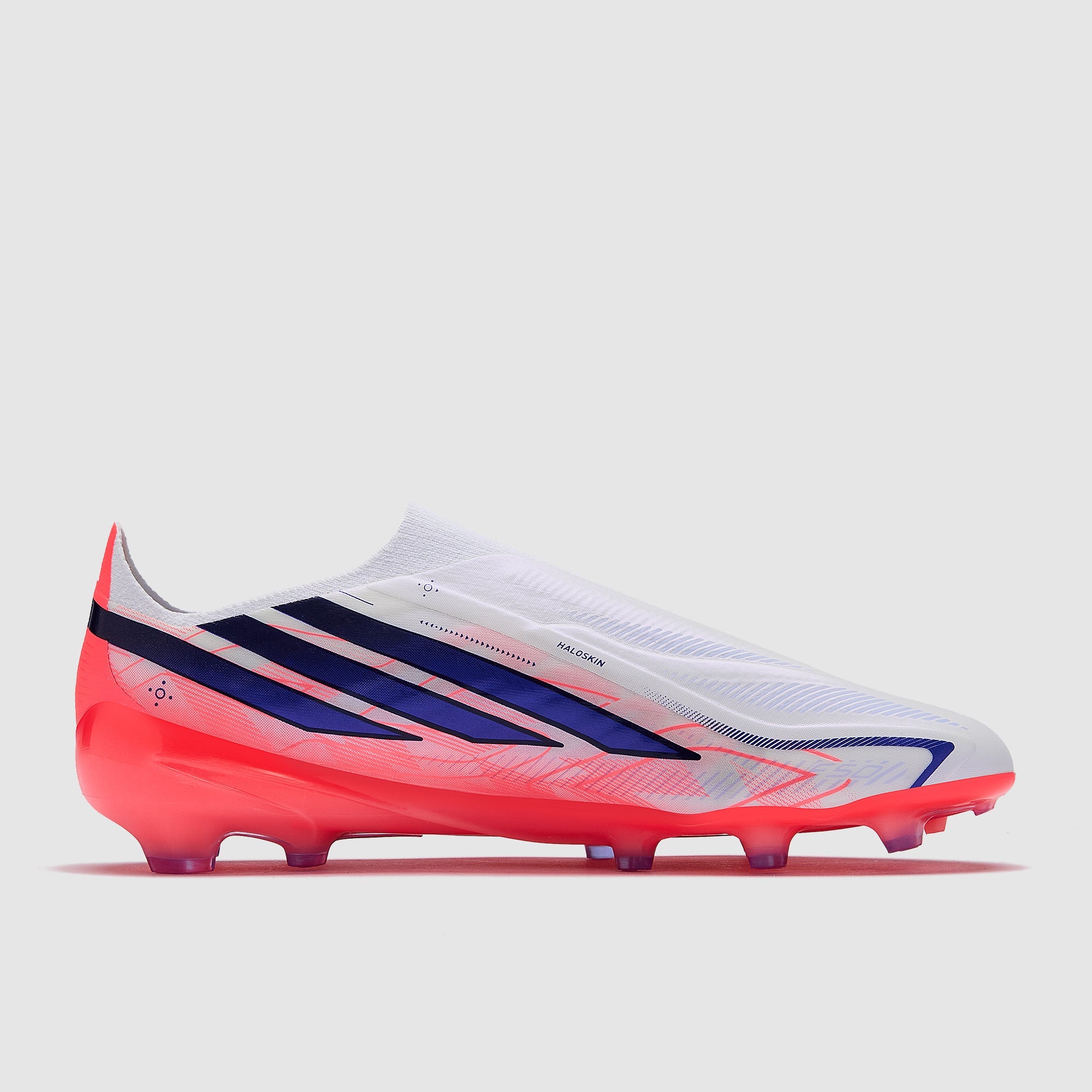 Adidas Kids F50 Hyperfast Elite Laceless FG Football Boots Ftwr White/Solar Purple/Solar Turbo