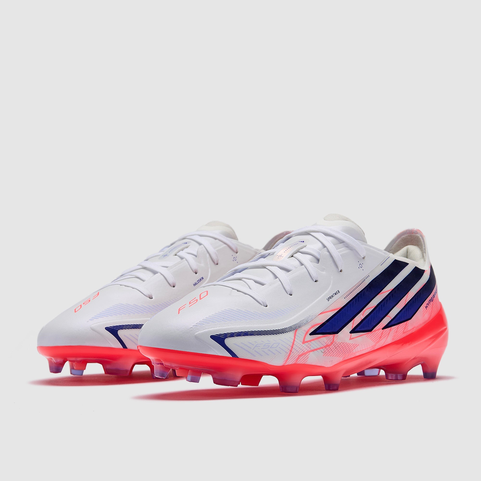 Adidas Kids F50 Hyperfast Elite FG Football Boots Ftwr White/Solar Purple/Solar Turbo